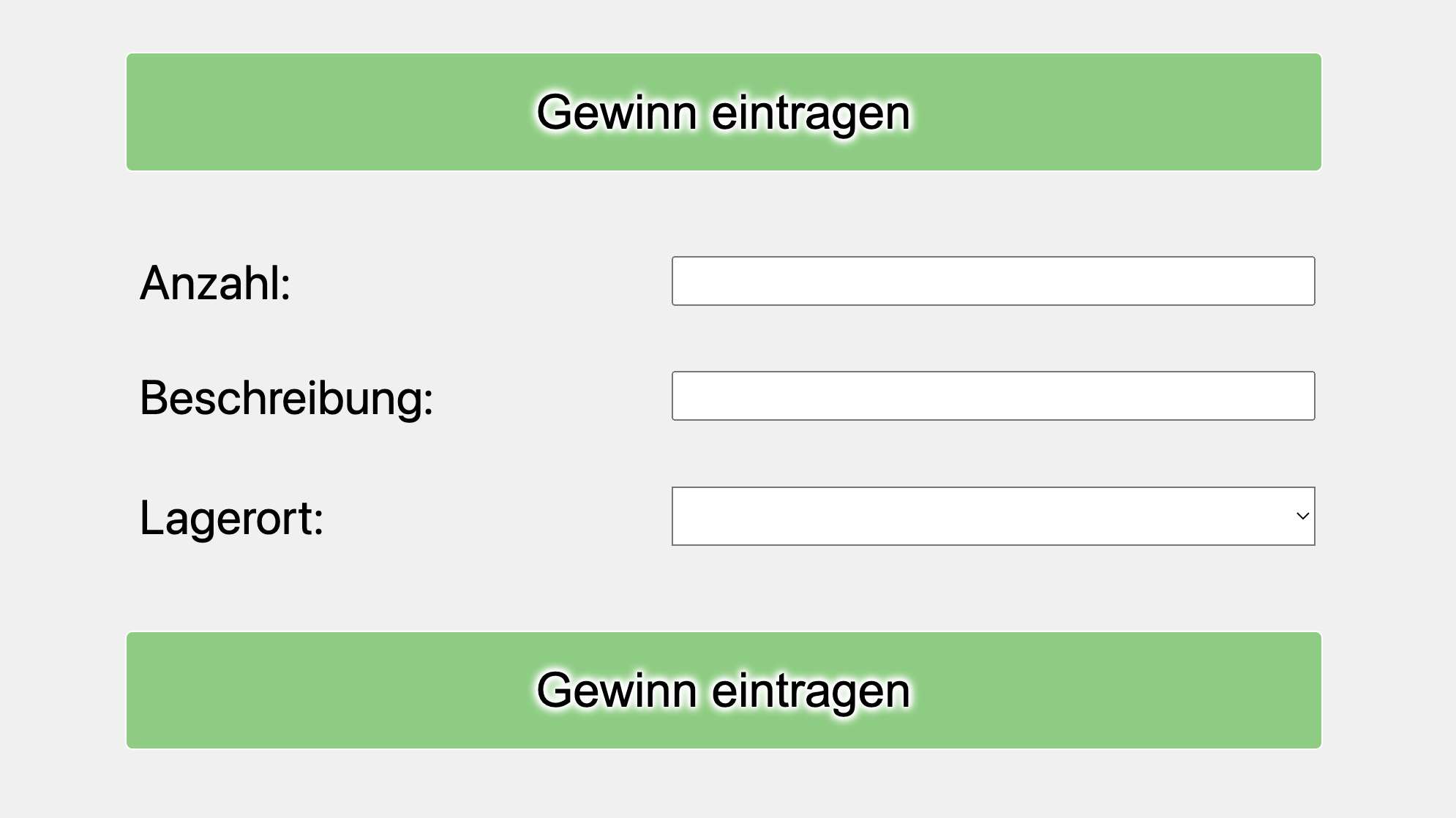 Screen for adding new prices.